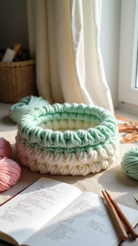versatile handmade crochet baskets