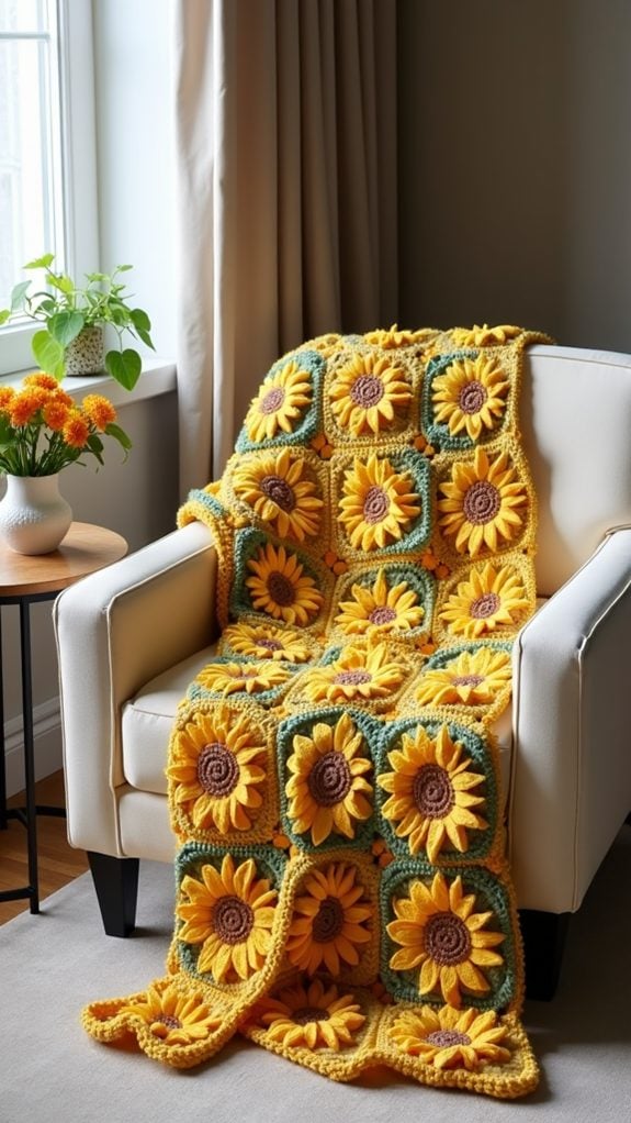 vibrant crochet blanket design