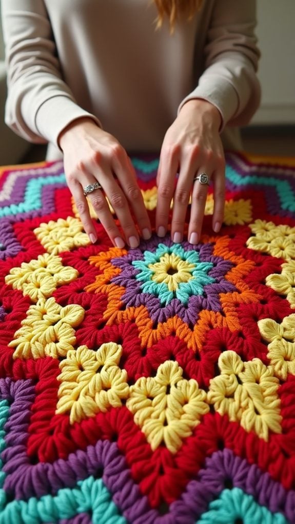 vibrant decorative blanket design