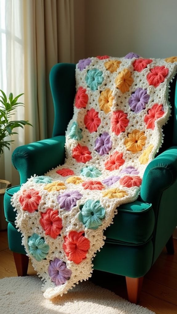 vibrant floral celebration blanket
