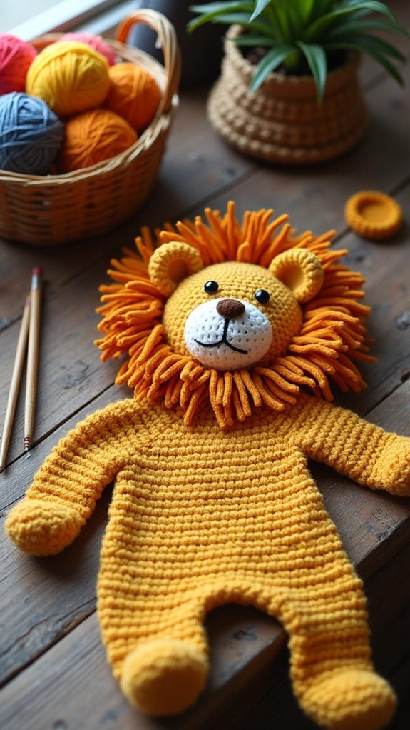 adorable crochet lion outfit
