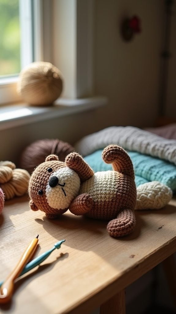 adorable crochet otter toy