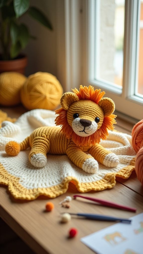 adorable plush lion toy