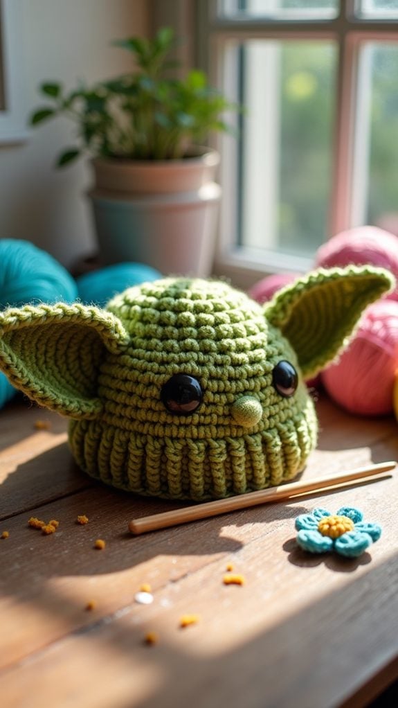 adorable yoda themed headwear