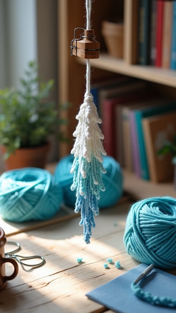artistic crochet winter decoration