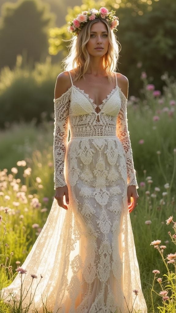 bohemian style crochet dress