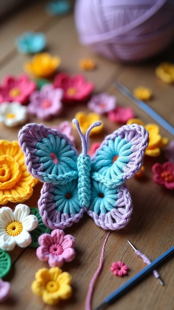 butterfly floral design fusion