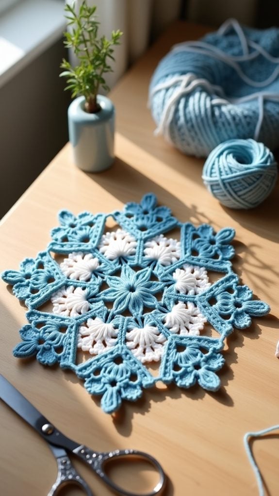 celestial winter wonderland scene