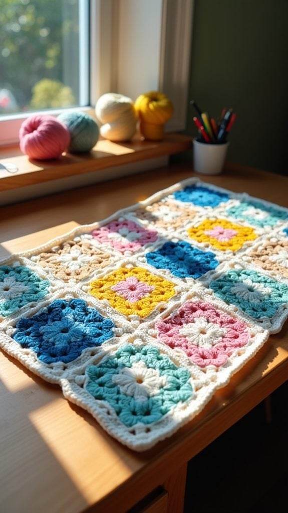 colorful crochet blanket design