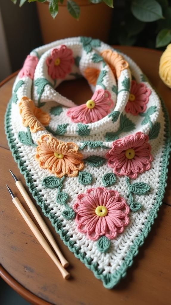 colorful flower print scarves