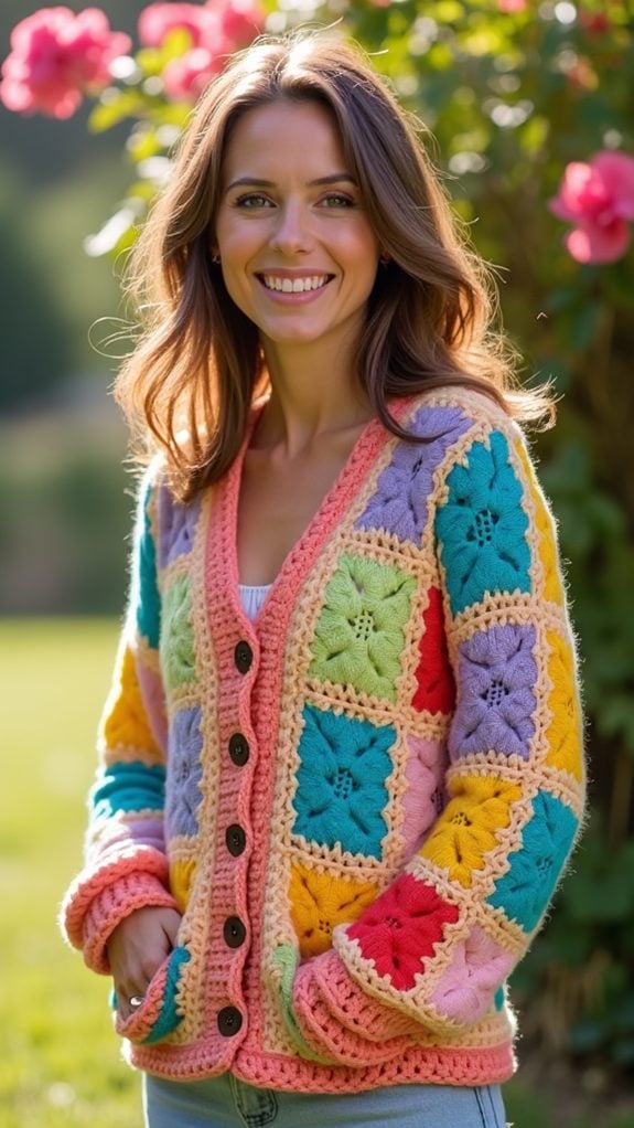colorful knitted children s cardigan