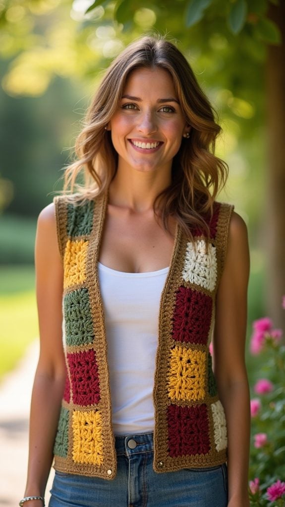 colorful knitted garment design