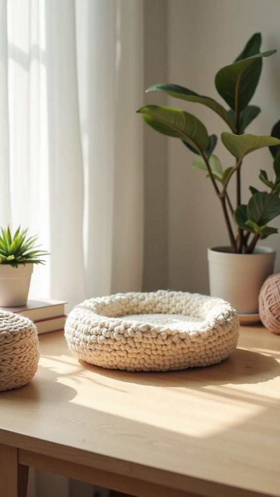contemporary simple crochet bedding