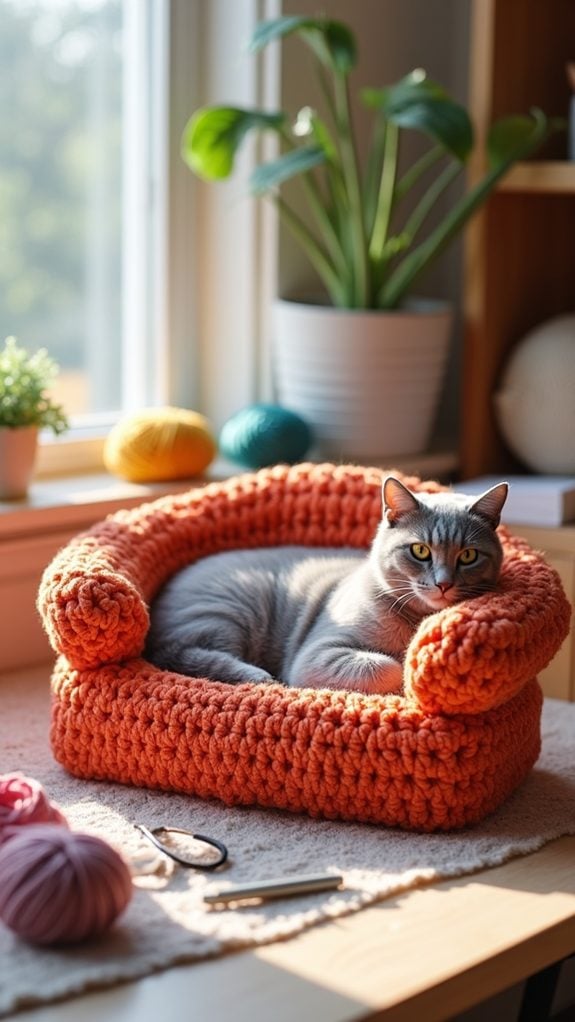 cozy chunky knit sofa