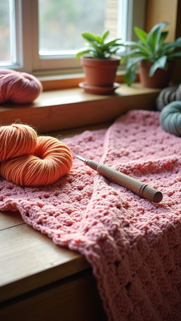 cozy crochet shell blanket