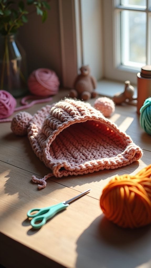 cozy knit crochet headwear