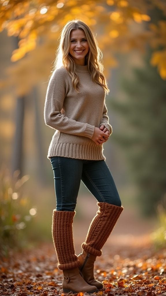 cozy knit leg warmers