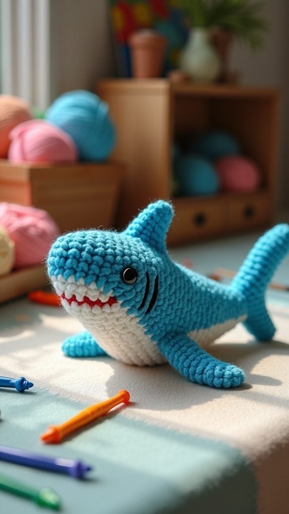 crochet baby shark design