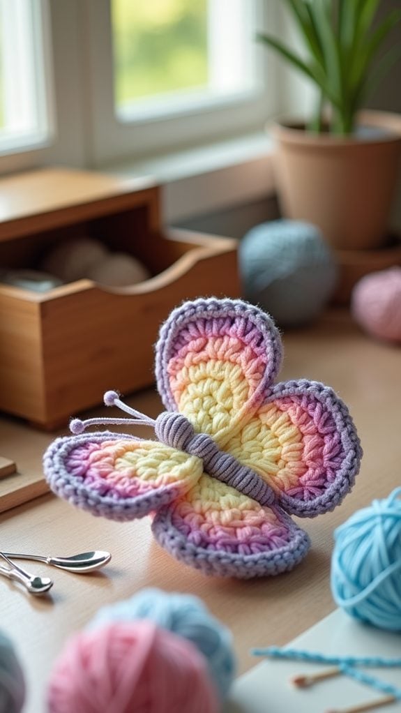 crochet butterfly amigurumi pattern