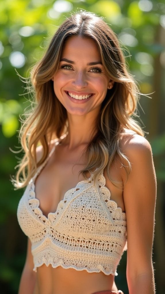 crochet design with ruffles