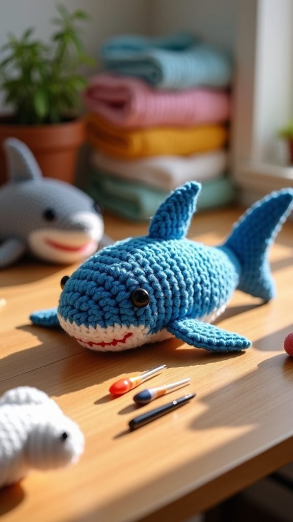 crochet shark toy collection