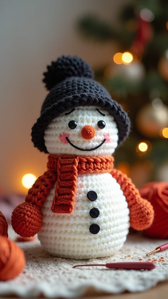 crochet snowman design instructions