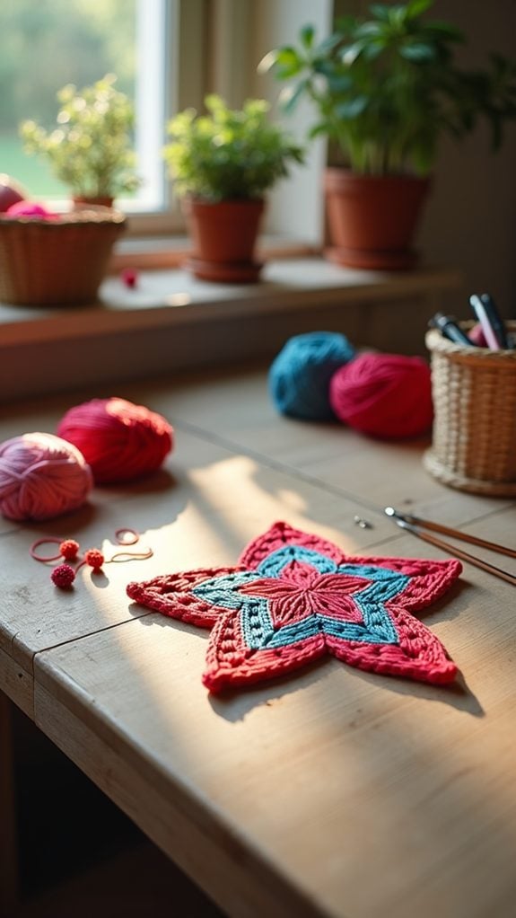 crochet star design pattern