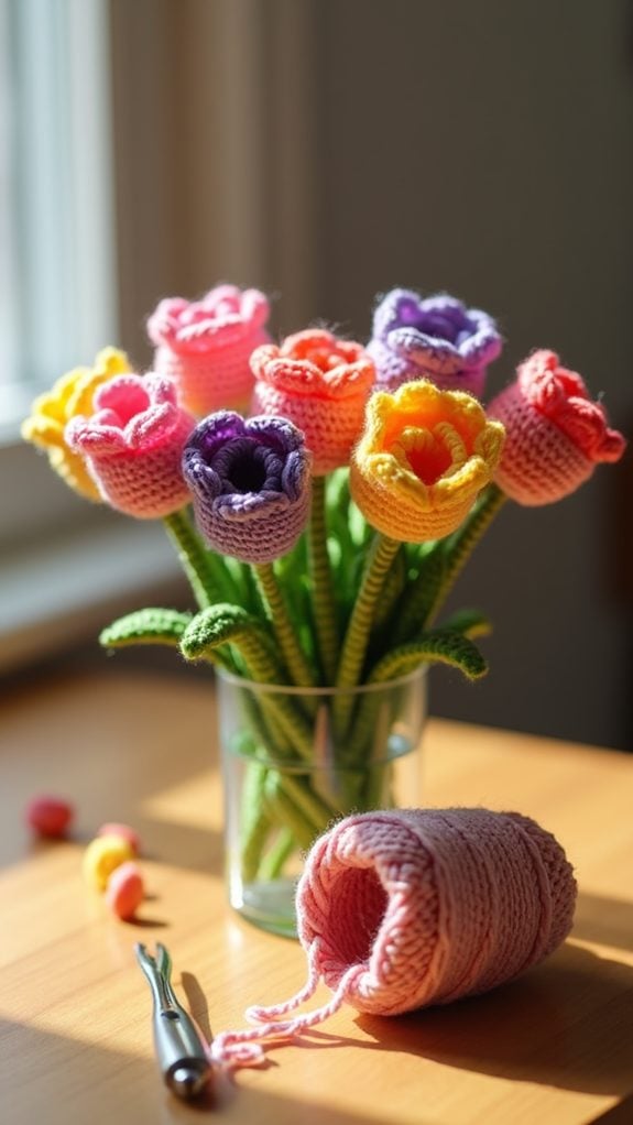 crochet tulip bouquet guide