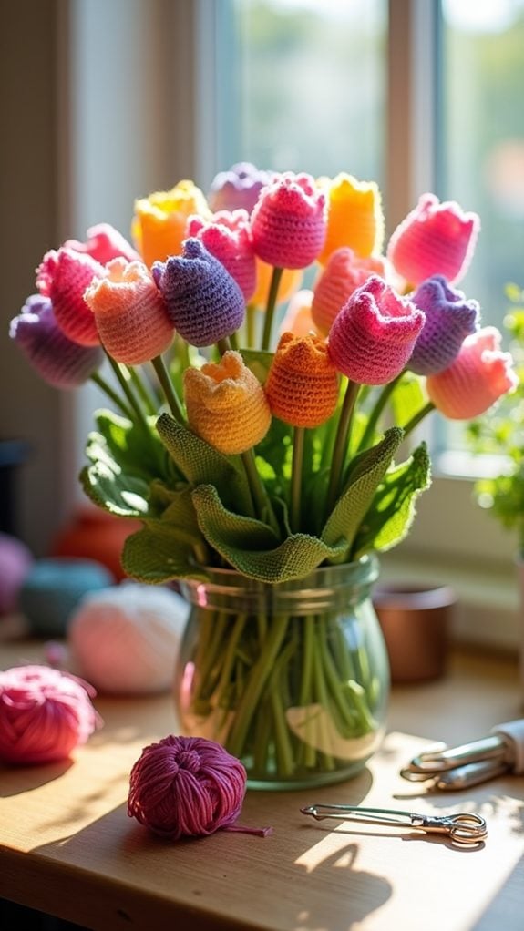 crochet tulip centerpiece pattern