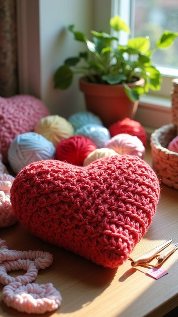 custom heart pillow design