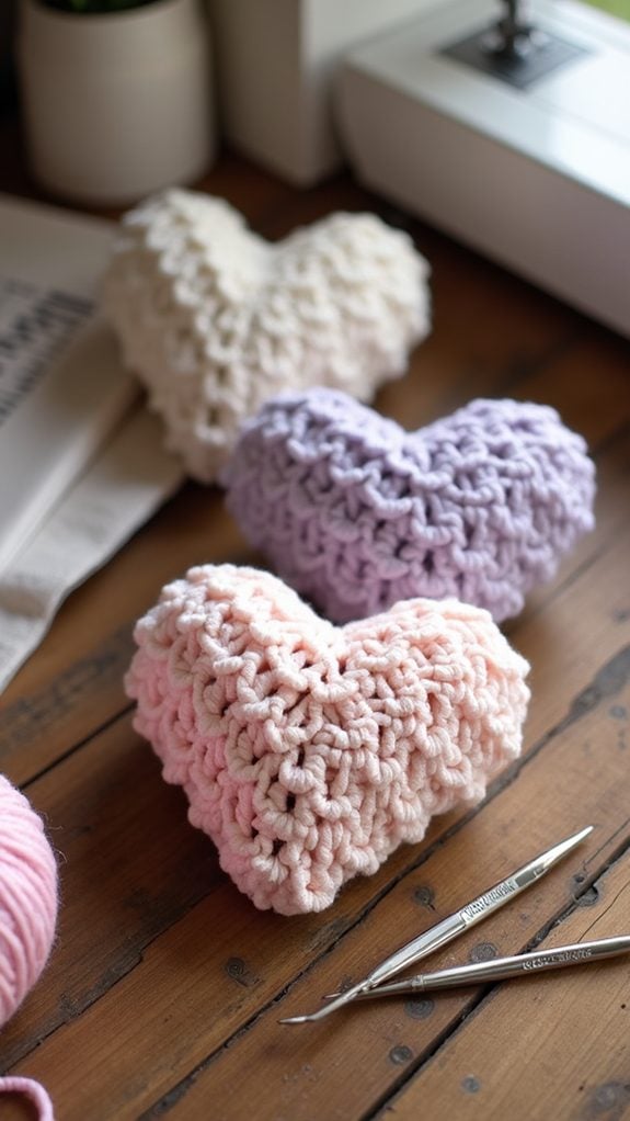 cute heart pillow collection