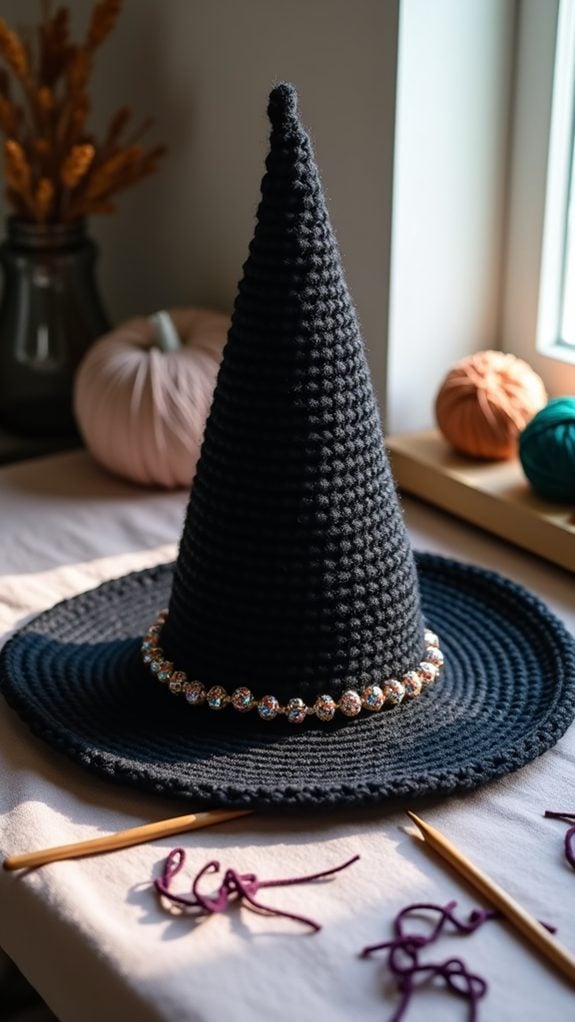 decorative beaded witch hat