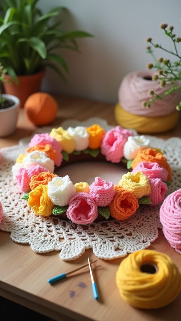 floral spring wreath design