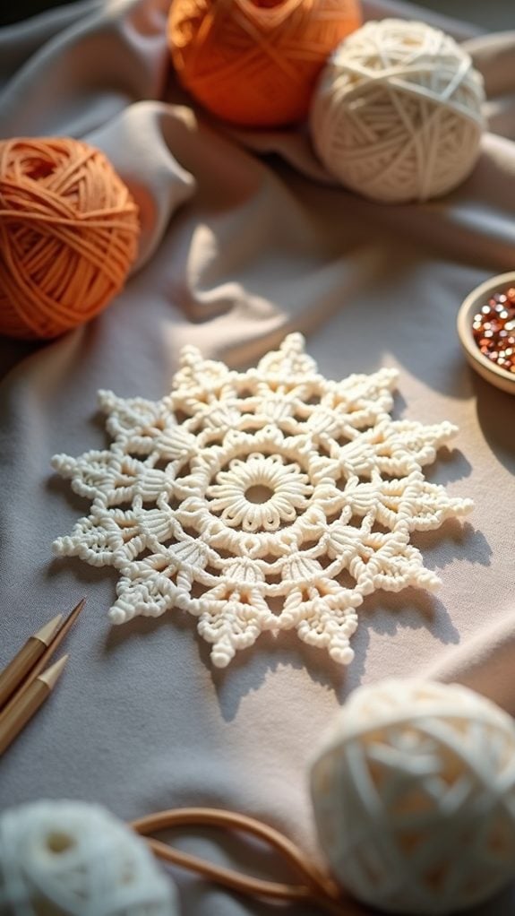 glittering frosty crystal ornament