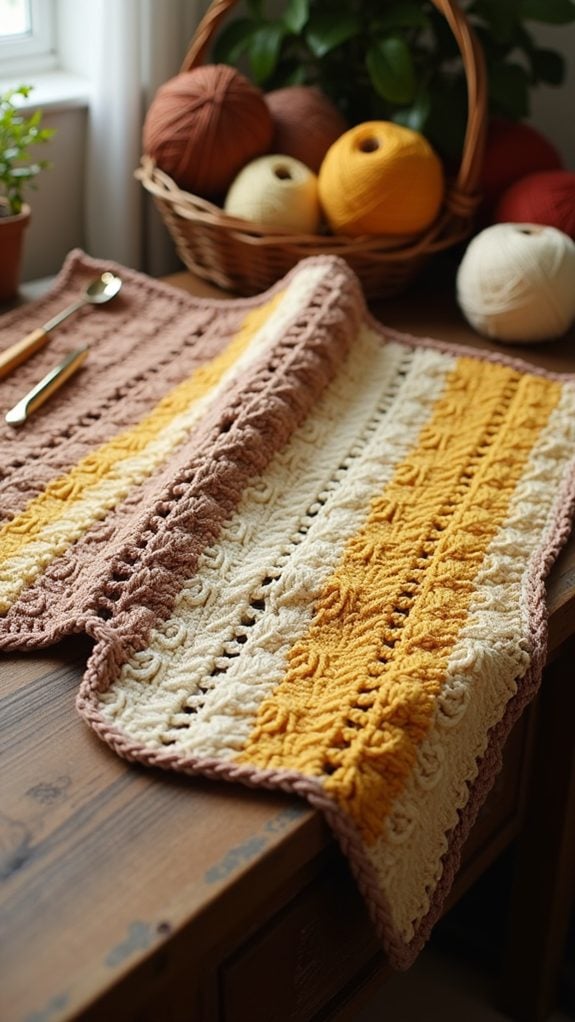 handmade crochet equine blanket