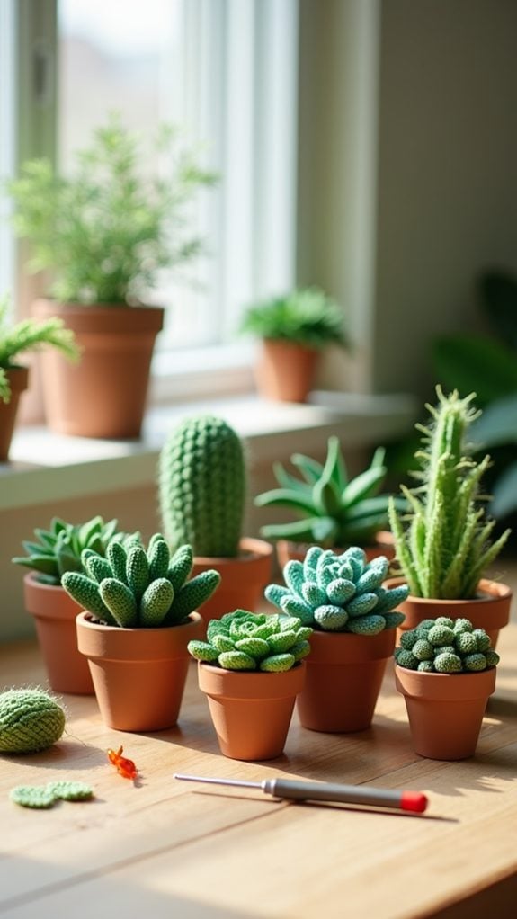 handmade crochet plant collection
