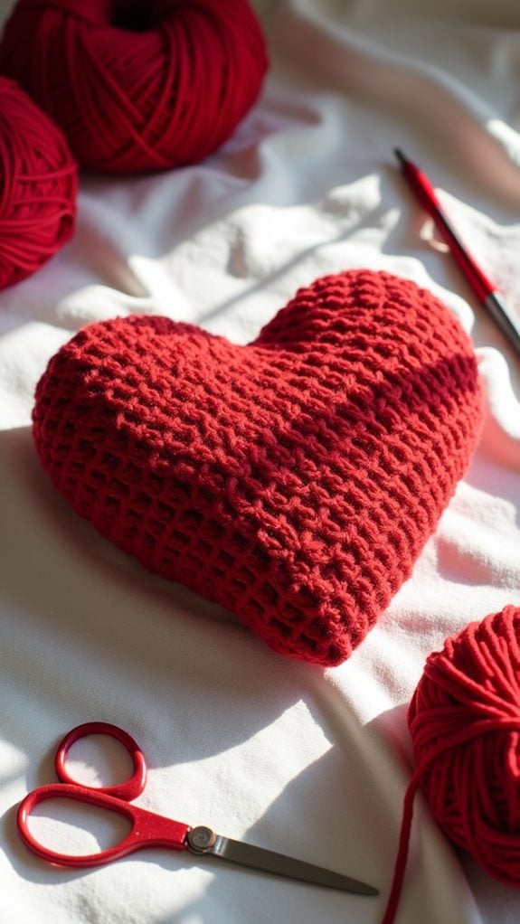 heart shaped cozy cushion