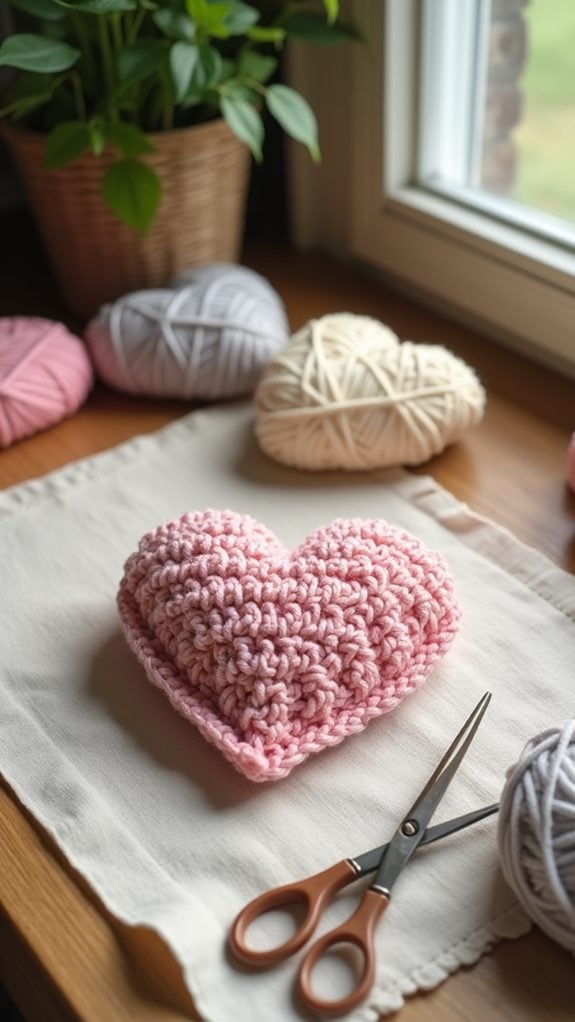 heart shaped crochet design