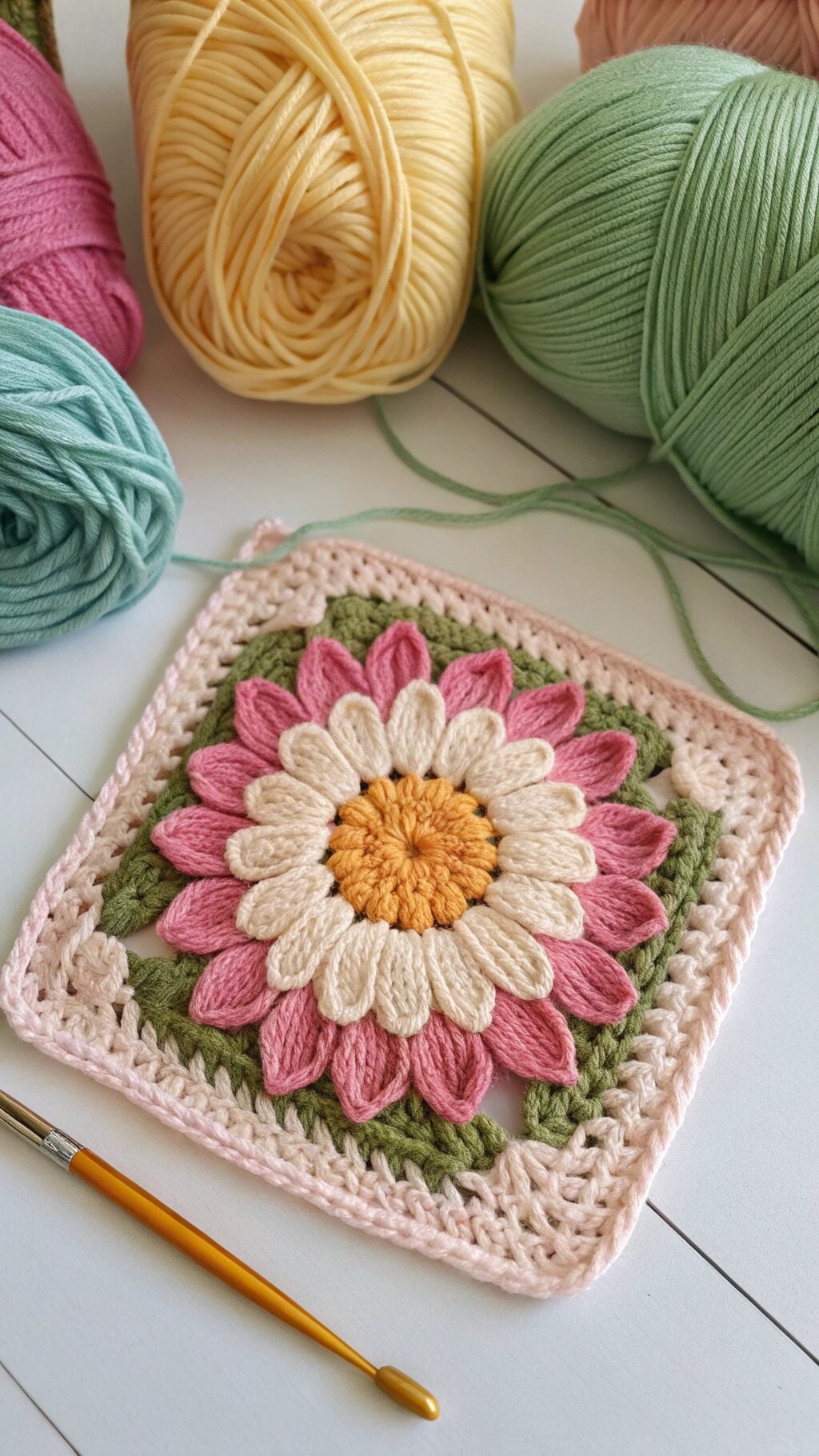 Bold Chrysanthemum Square