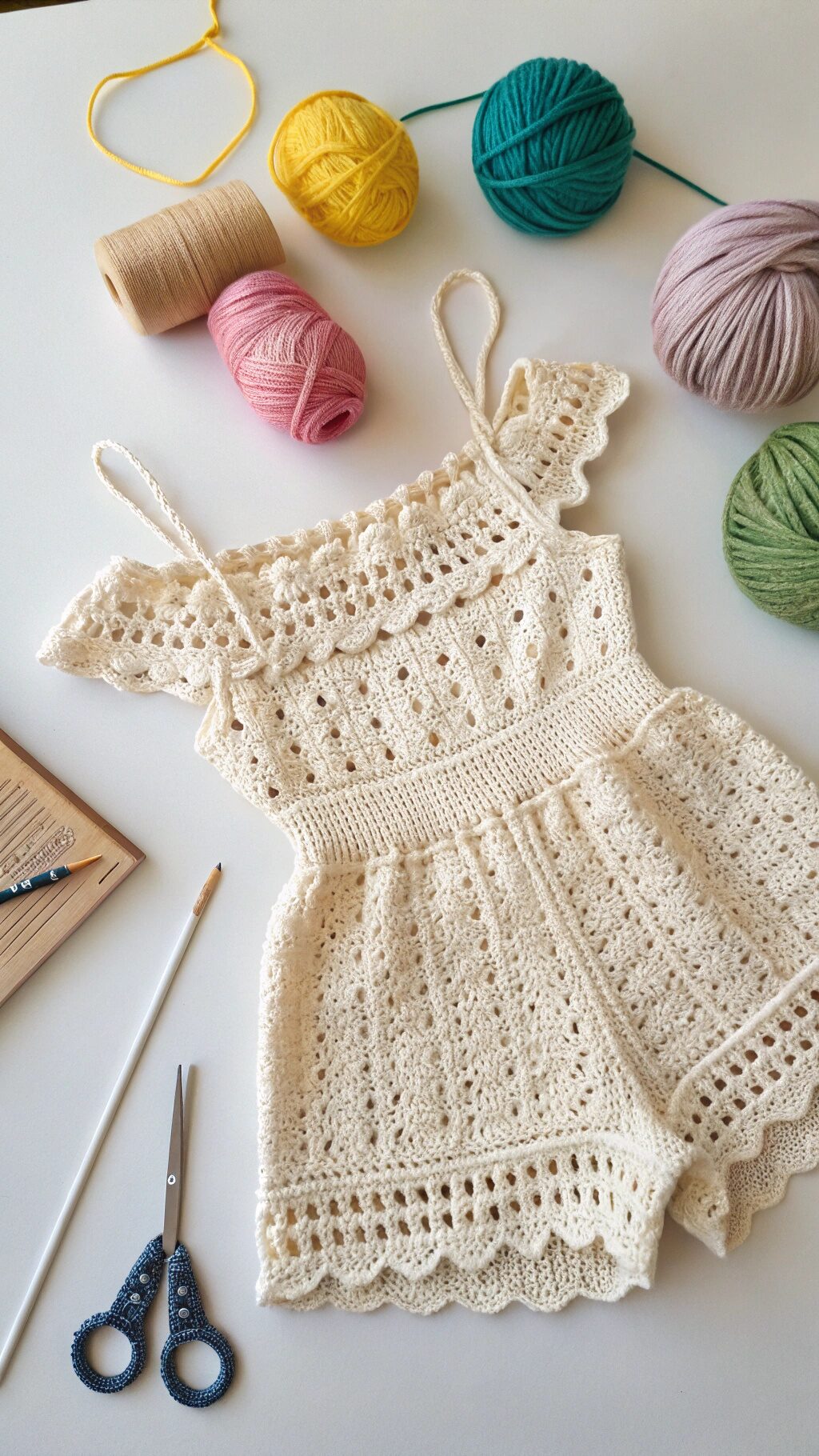 Flirty Off-Shoulder Crochet Romper