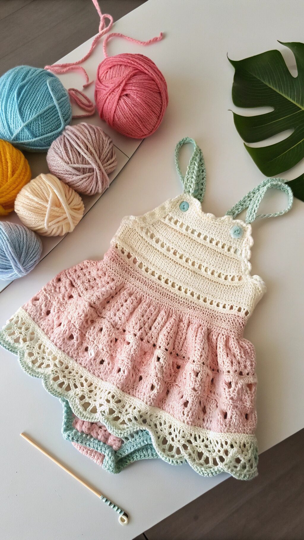Trendy Tiered Crochet Romper