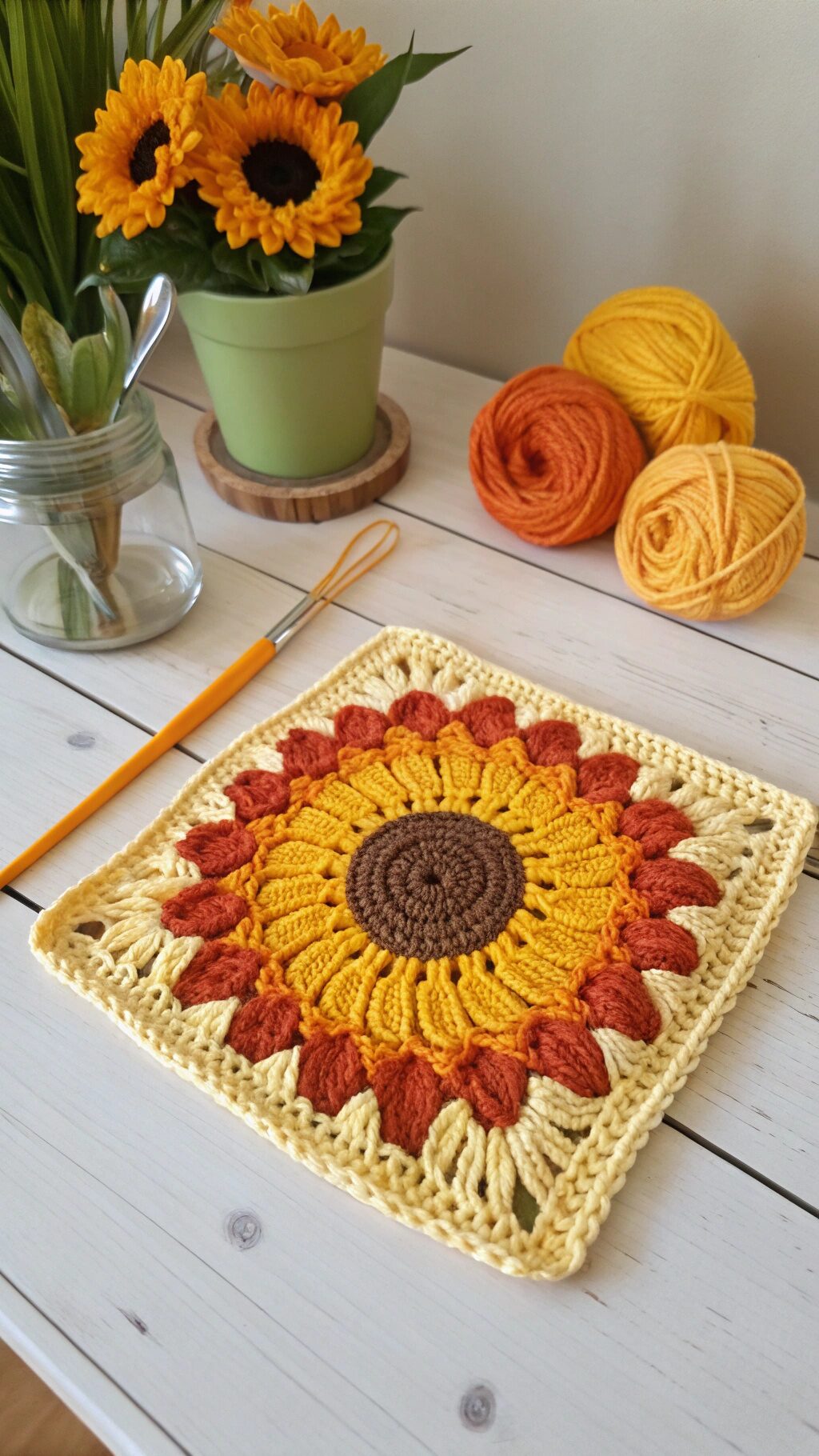 Bright Sunflower Motif