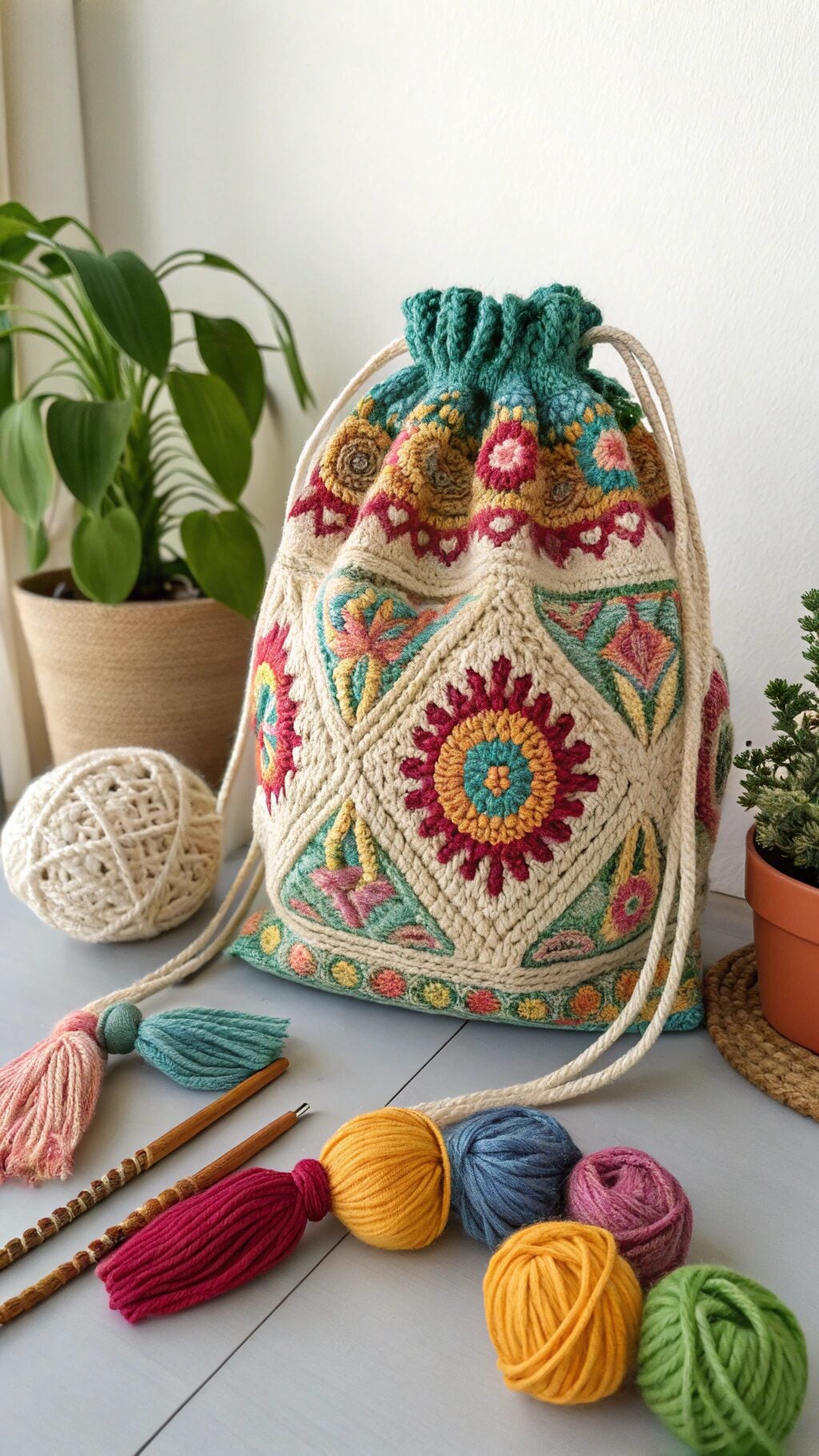 Boho Chic Crochet Bag