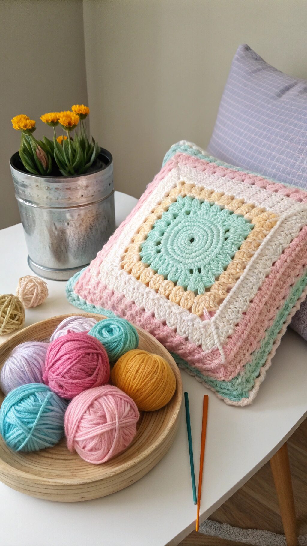 Crochet Stress Reliever Pillow