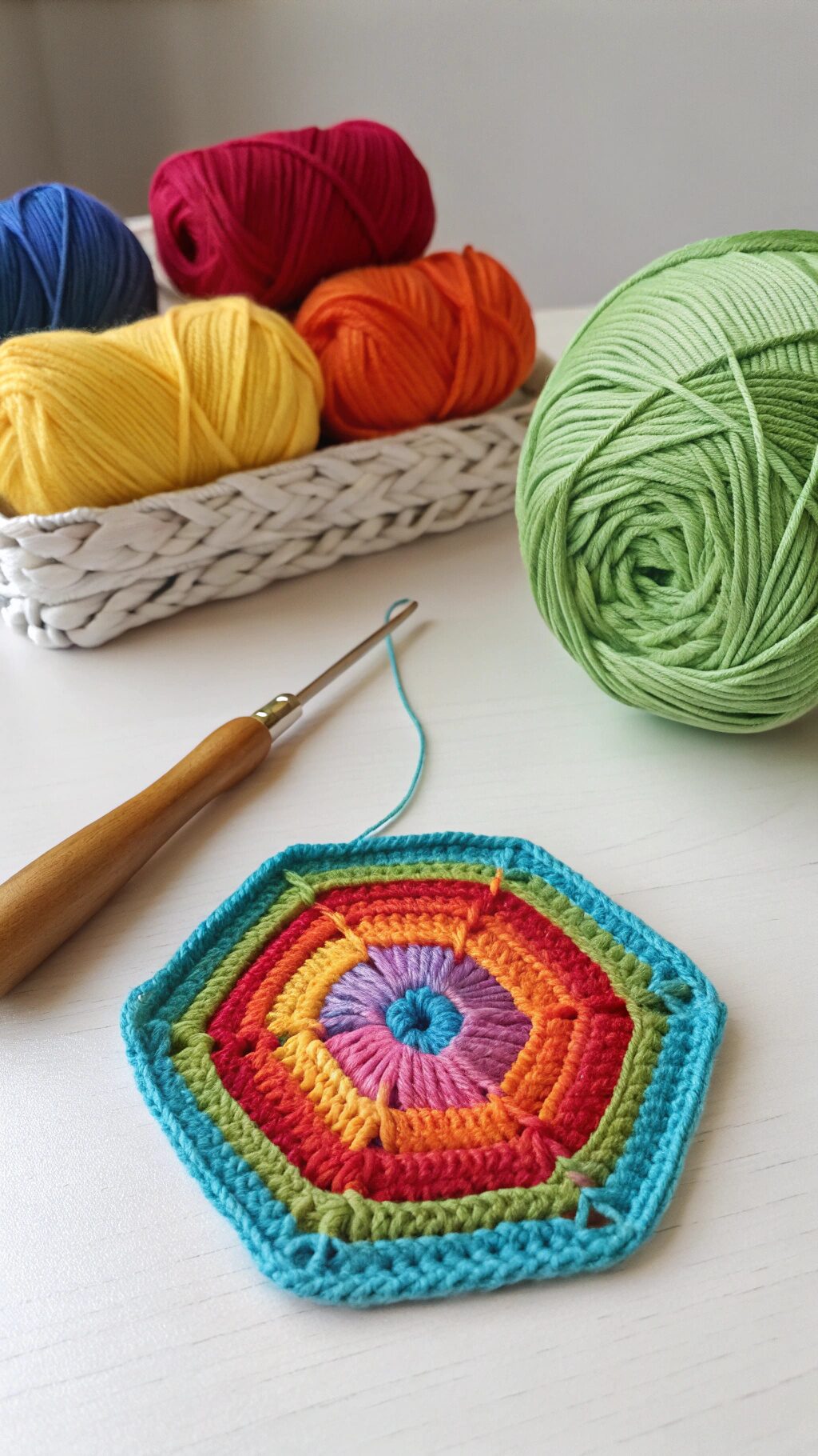Rainbow Crochet Spinner