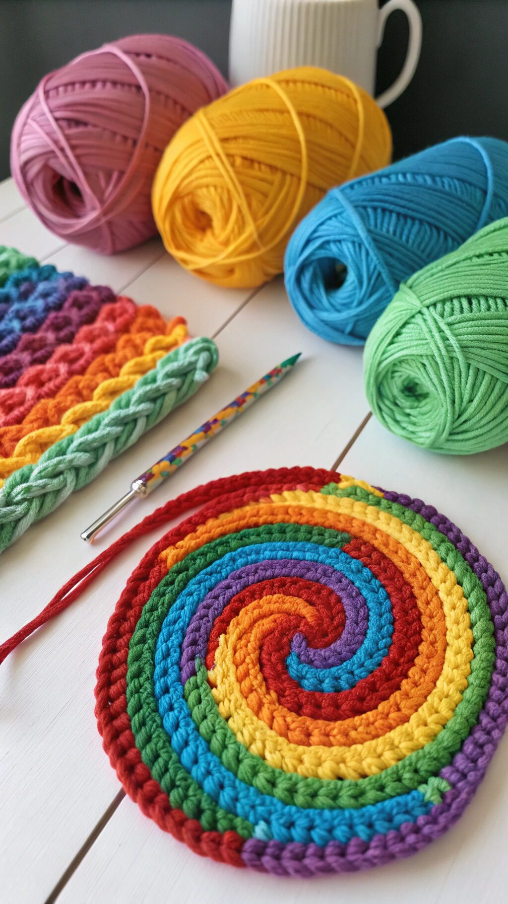 Multi-Color Crochet Twists