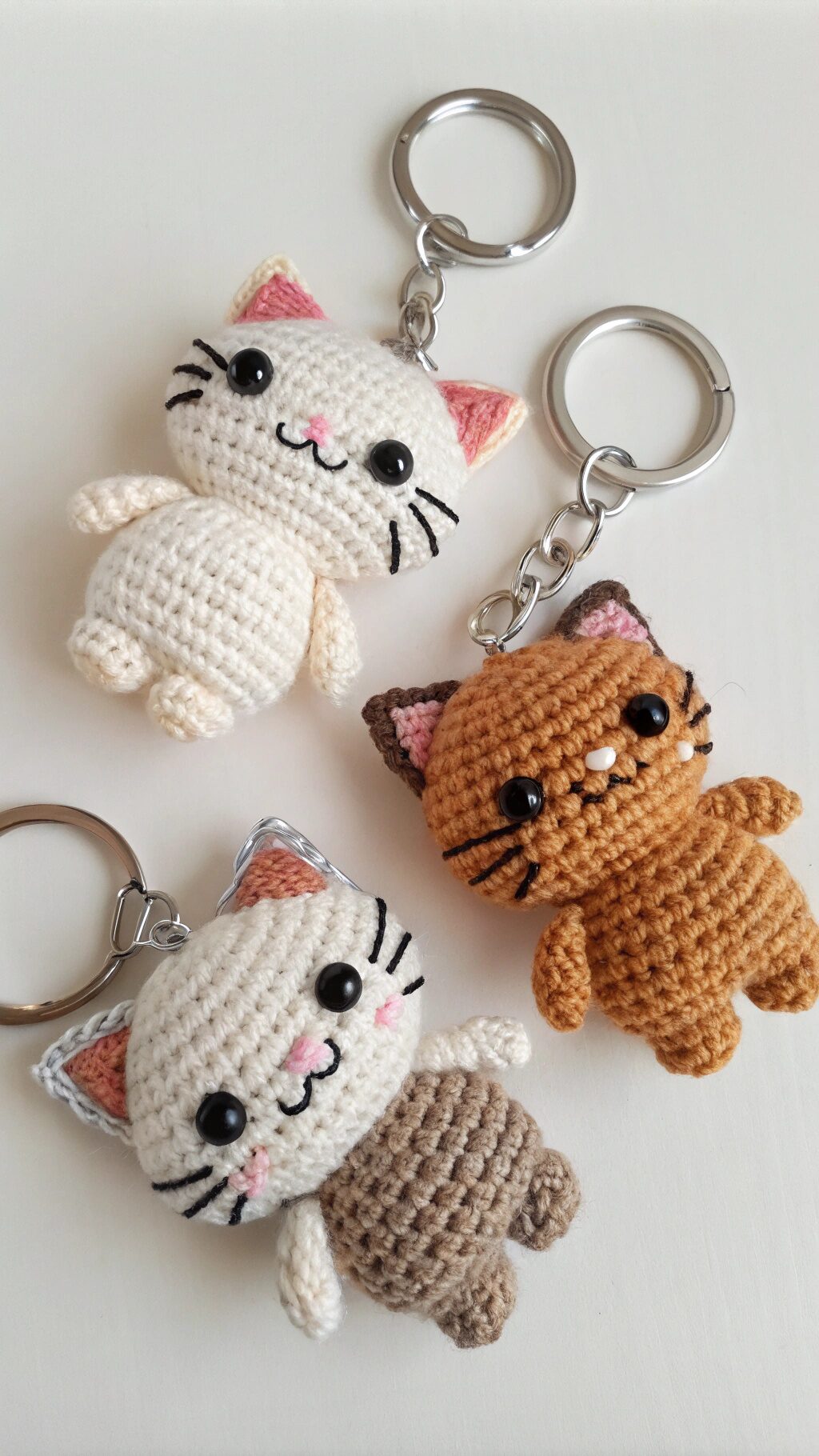 Crochet Cat Keychains