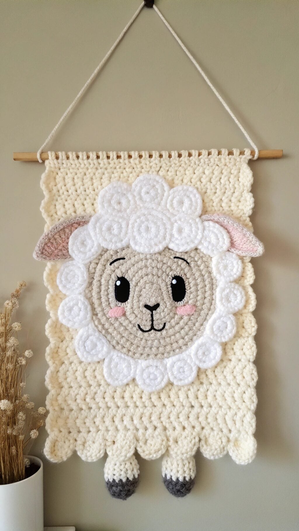 Elegant Sheep Wall Hanging