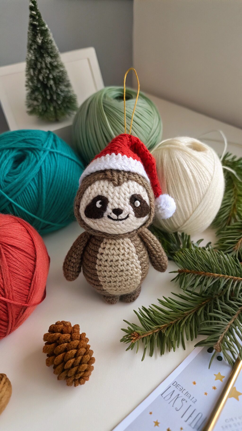 Sloth Christmas Ornament