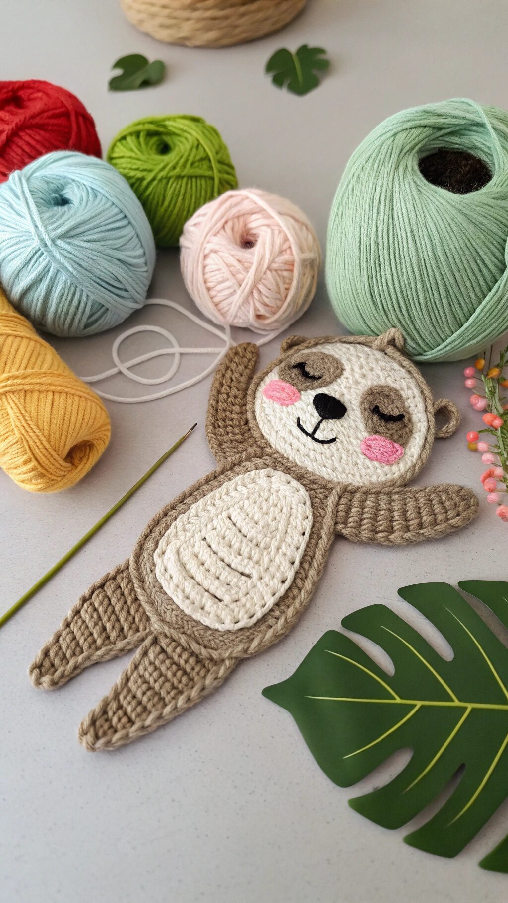 Sloth Appliqué for Projects